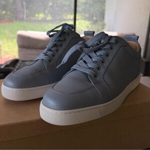 Christian Louboutin Blue calf leather Rantilow low size 45